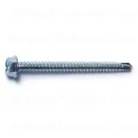 8 X 2 Zinc Hex Washer Self-drilling Screws - Durable Fasteners For Various Applications
