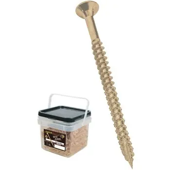 10 X 4 Inch Tan Xl1500 Saberdrive Deck Screws - 1 Pound Tub