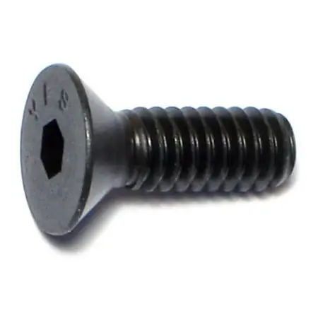 1/4-20 X 3/4 Black Oxide Flat Head Socket Cap Screws - Coarse Thread