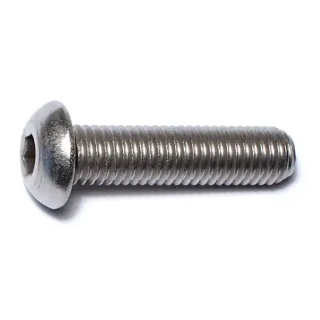 10mm-1.5 X 40mm A2 Stainless Button Head Hex Socket Cap Screws (3 Pcs.)