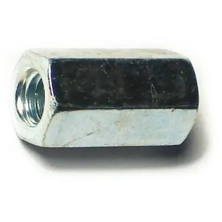 5mm-0.80 Coarse Thread Coupling Nuts, Zinc Plated Steel, 15mm Length