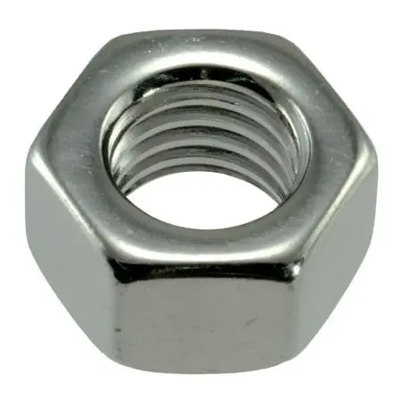1/2 -13 Polished 18-8 Stainless Steel Grade 5 Coarse Thread Hex Nuts (4 Pcs.)