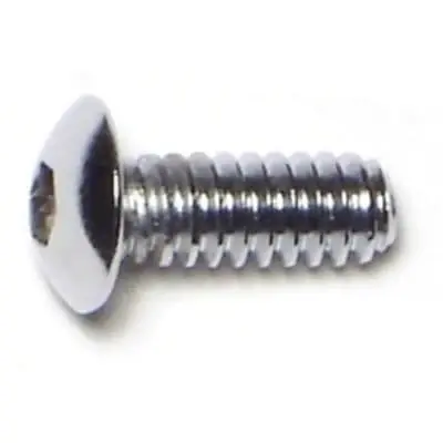 10-24 X 1/2 Chrome Grade 8 Button Socket Cap Screws Scsbs8-078 (10 Pcs.)