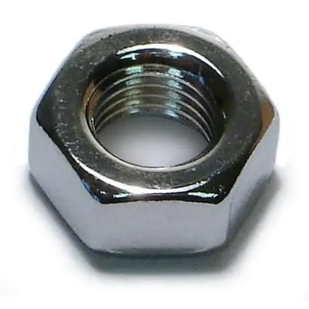 8mm-1.0 Chrome Plated Class 8 Steel Fine Thread Hex Nuts (10 Pcs.)