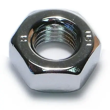 10mm-1.25 Chrome Plated Class 8 Steel Fine Thread Hex Nuts (10 Pcs.)
