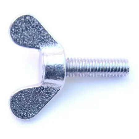 6mm-1.00 X 20mm Zinc Plated Steel Coarse Thread Thumb Screw