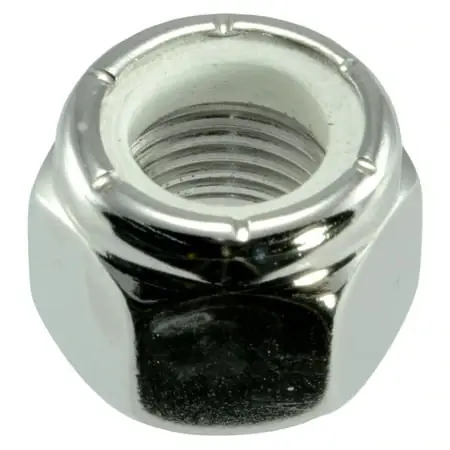 1/2 -20 Polished 18-8 Stainless Nylon Insert Lock Nuts (3 Pcs.)