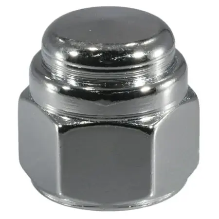 1/2-20 Chrome Plated Steel Flat Head Acorn Nuts - Fine Thread