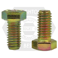 1/2"-20 Fine Thread Zinc Yellow Bake Grade 8 Steel Hex Cap Screws