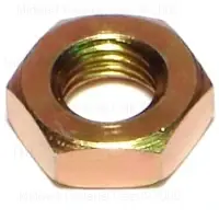10mm-1.25 Yellow Zinc Jam Nuts - Durable Fasteners For Secure Connections