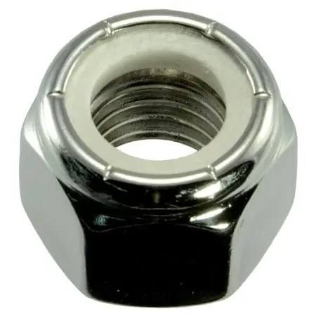 5/8 -11 Polished 18-8 Stainless Nylon Insert Lock Nuts (3 Pcs.)