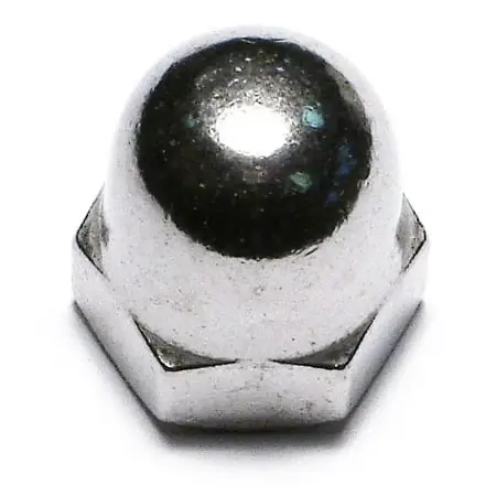 7/16 -20 18-8 Stainless Steel Fine Thread Acorn Cap Nuts (5 Pcs.)