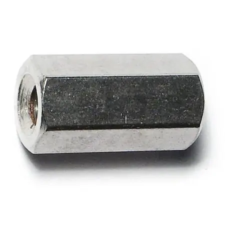10-24 X 3/4 Inch Stainless Steel Coarse Coupling Nuts - 18-8 Grade