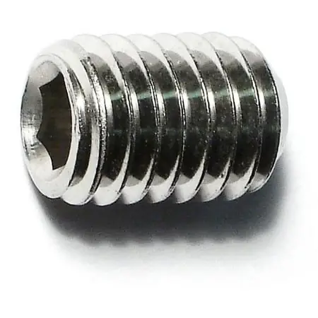 7/16 -14 X 5/8 18-8 Stainless Hex Socket Headless Set Screws (8 Pcs.)