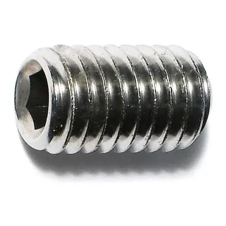7/16 -14 X 3/4 18-8 Stainless Hex Socket Headless Set Screws (6 Pcs.)