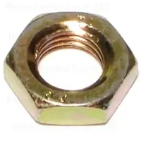 12mm-1.50 Yellow Zinc Jam Nuts - Durable Fasteners For Secure Connections