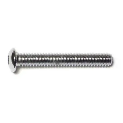 1/4 -20 X 1-3/4 Chrome Grade 8 Button Socket Cap Screws Scsbs8-108 (5 Pcs.)