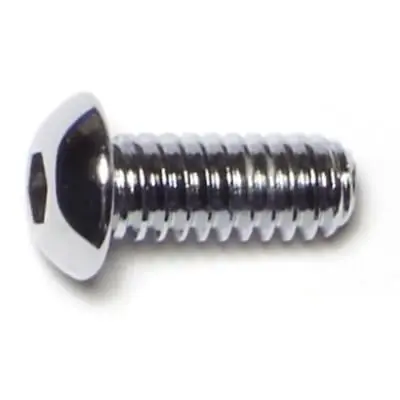 1/4 -20 X 5/8 Chrome Grade 8 Button Socket Cap Screws Scsbs8-090 (10 Pcs.)