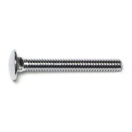 1/4 -20 X 2 Chrome Grade 5 Carriage Head Bumper Bolts Cbs5-118 (5 Pcs.)