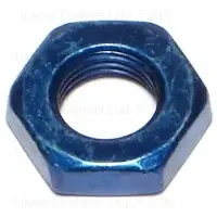 10mm-1.00 Blue Rinsed Zinc Jam Nuts - Durable Fasteners For Secure Connections