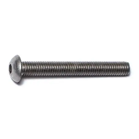 5mm-0.8 X 40mm A2 Stainless Button Head Hex Socket Cap Screws (5 Pcs.)