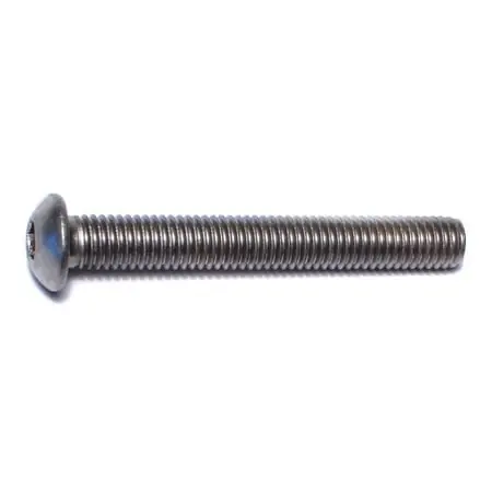 8mm-1.25 X 60mm A2 Stainless Button Head Hex Socket Cap Screws (3 Pcs.)