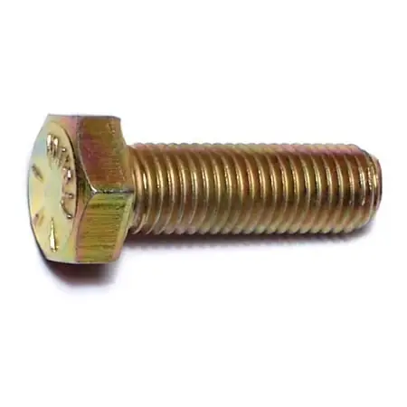 5/16-24 X 1 Yellow Zinc Grade 8 Fine Thread Hex Cap Screws