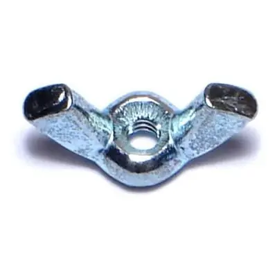 6-32 Zinc Plated Steel Cold Forged Wing Nuts - Coarse Thread, 23/32 In.