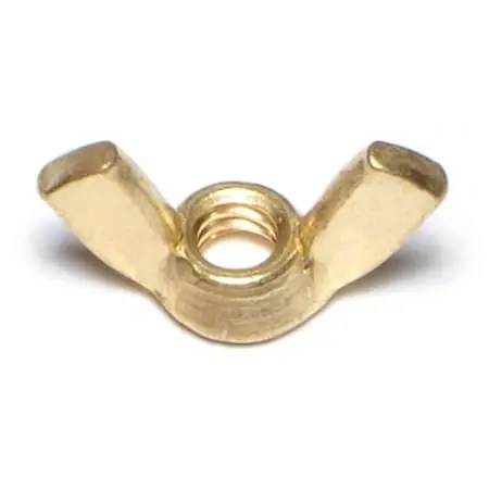 1/4-20 Brass Cold Forged Wing Nuts - Coarse Thread Fasteners