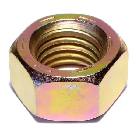 7/8-9 Yellow Zinc Grade 8 Coarse Hex Nuts - Durable Steel Fasteners