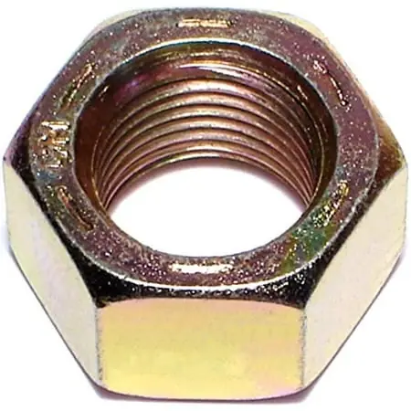 5/8-18 Yellow Zinc Grade 8 Fine Hex Nuts - Set Of 6
