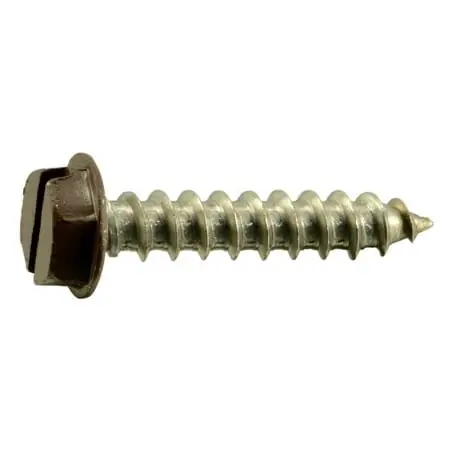 10 X 1 Stainless Steel Brown Hex Head Sheet Metal Screws - 18-8 Grade