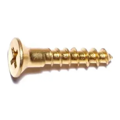 8 X 7/8 Inch Brass Phillips Flat Head Wood Screws - Durable And Versatile Fasteners