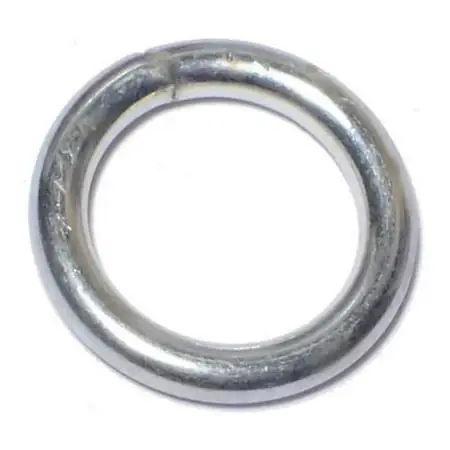 10 X 5/8 Zinc Plated Steel Welded Rings Wrs-017 (10 Pcs.)