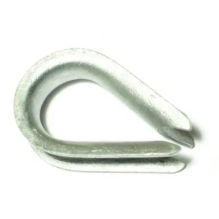 1/2 Zinc Plated Steel Cable Thimbles Cts-130 (4 Pcs.)