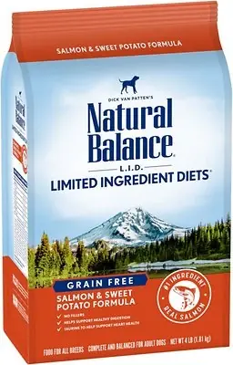 L.i.d. Limited Ingredient Diets Grain Free Salmon & Sweet Potato Dry Dog Food, 4 Lbs.