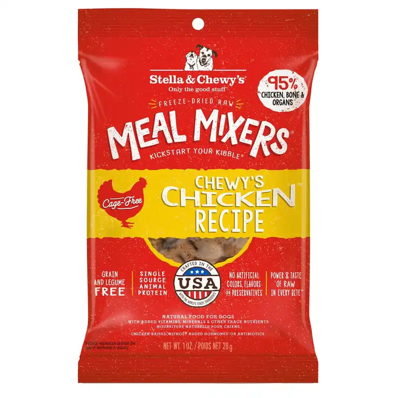 Freeze Dried Raw Chewy‘s Chicken Meal Mixers High Protein Dog Food Topper, 1 Oz.