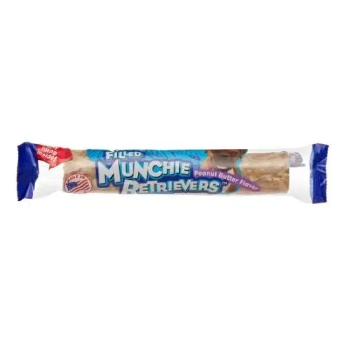 Red Barn Filled Munchie Rawhide Retrievers Peanut Butter