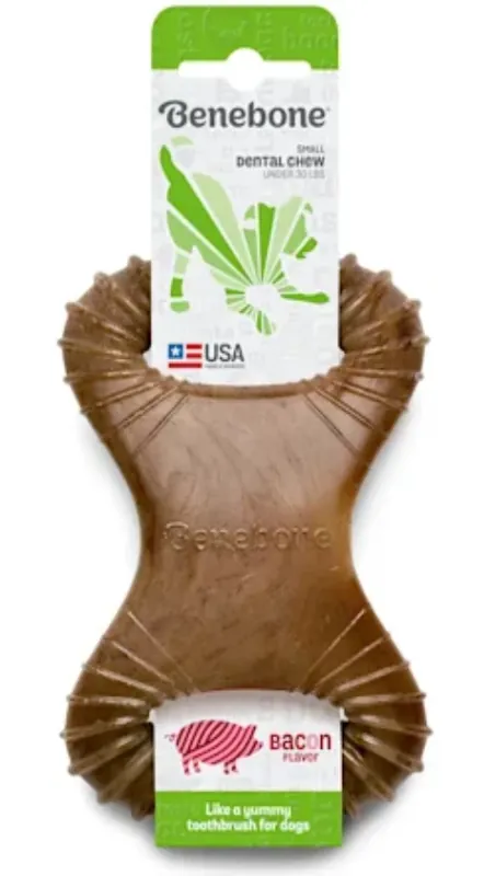 Bacon Flavored Dental Dog Chew Toy, Small Size For Healthy Teeth