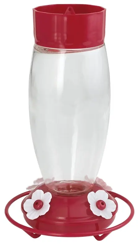 30 Oz. Deluxe Glass Hummingbird Feeder With Ant Moat And Removable Perch