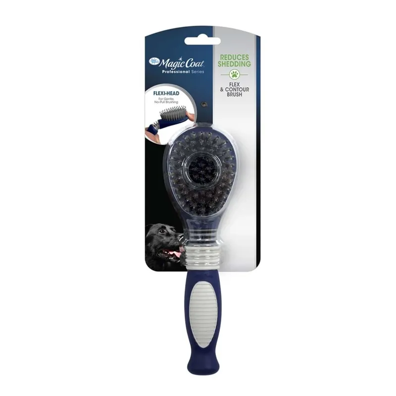 Pro Series Comfort Contour Pin & Bristle Brush For Dogs, 12 Inches