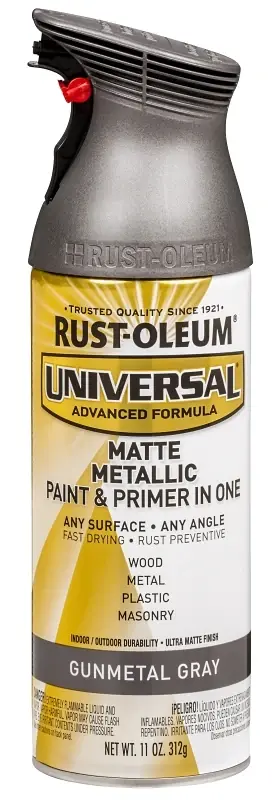 Universal Metallic Gunmetal Gray Paint+primer Spray Paint 11 Oz