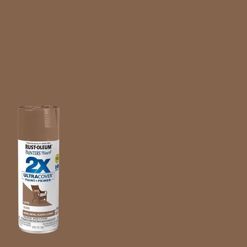 2x Ultra Cover Gloss Latte 12‑oz Paint‑and‑primer Spray