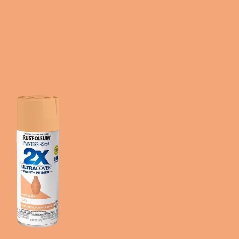Painter‘s Touch Fuzzy Peach Satin Spray Paint – 12 oz Paint & primer