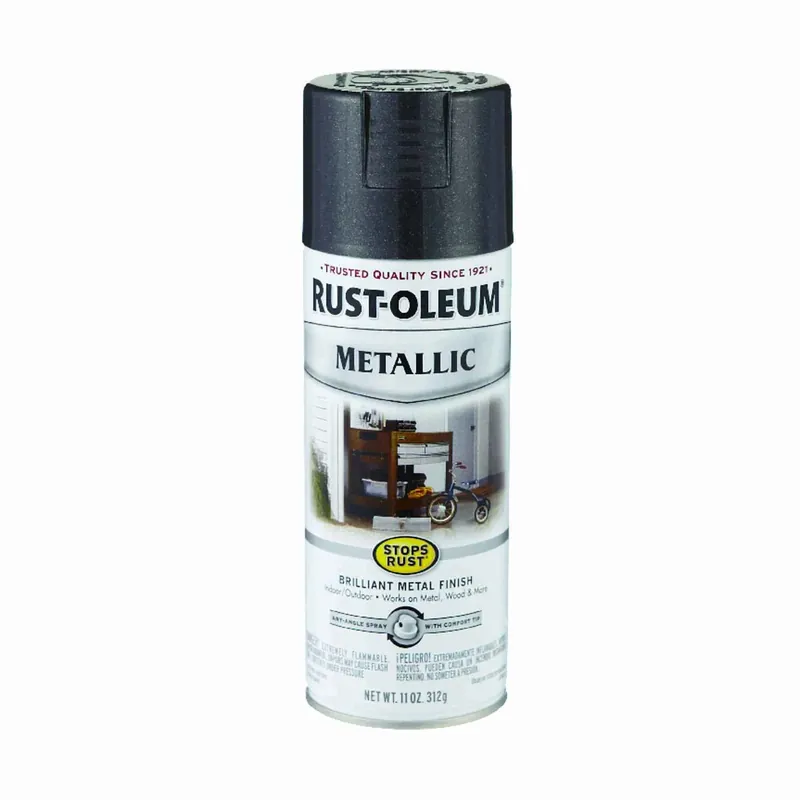 Metallic Spray Paint, Black Night, 11-oz.