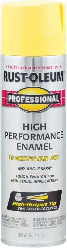 Fast Dry Professional Spray Enamel, Safety Yellow, 15-oz.