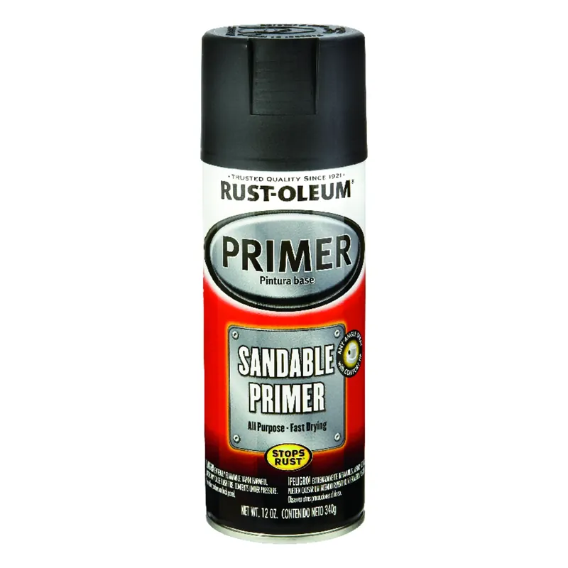 Automotive Spray Primer, Sandable, Black, 12 Oz.