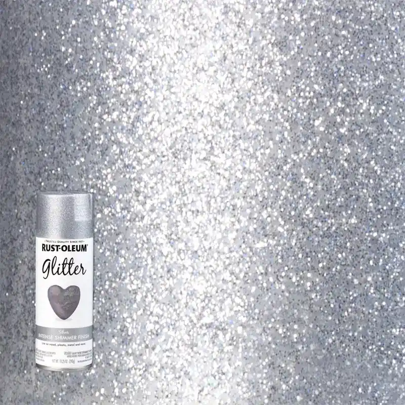 Specialty Glitter Spray Paint, Silver, 10.25-oz.