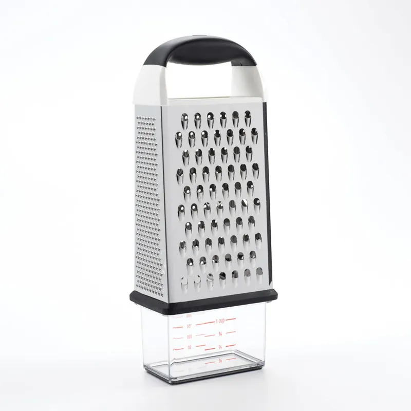 Good Grips Box Grater, With Container, Stainless Steel/black