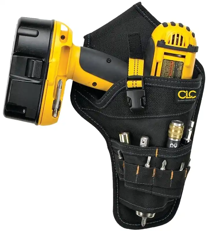 Custom Leathercraft Clc 5023 Deluxe Cordless Drill Holder With Multiple Pockets